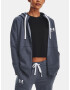 Under Armour Rival Fleece FZ Hoodie-GRY Sweatshirt Grey - Pepit.gr