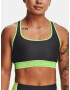 Under Armour UA Crossback Mid Solid Sport Bra Grey - Pepit.gr