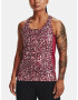 Under Armour UA Fly By Printed Top Pink - Pepit.gr