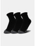 Under Armour UA Heatgear Quarter Set of 3 pairs of socks Black - Pepit.gr