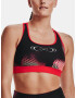 Under Armour UA HG Armour Mid Padless Sport Bra Red - Pepit.gr