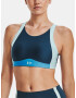 Under Armour UA Infinity Mid High Neck Shine Sport Bra Blue - Pepit.gr