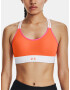 Under Armour UA Infinity Mid Run Hook Sport Bra Orange - Pepit.gr