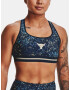 Under Armour UA Project Rock Bra Printed Sport Bra Blue - Pepit.gr