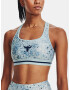 Under Armour UA Project Rock Bra Printed Sport Bra Blue - Pepit.gr