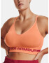 Under Armour UA Seamless Low Long Sport Bra Orange - Pepit.gr