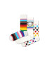 Happy Socks Σετ 3 ζευγάρια ψηλές κάλτσες unisex - Pepit.gr