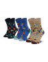 Happy Socks Σετ 3 ζευγάρια ψηλές κάλτσες unisex - Pepit.gr