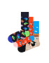 Happy Socks Σετ 3 ζευγάρια ψηλές κάλτσες unisex - Pepit.gr