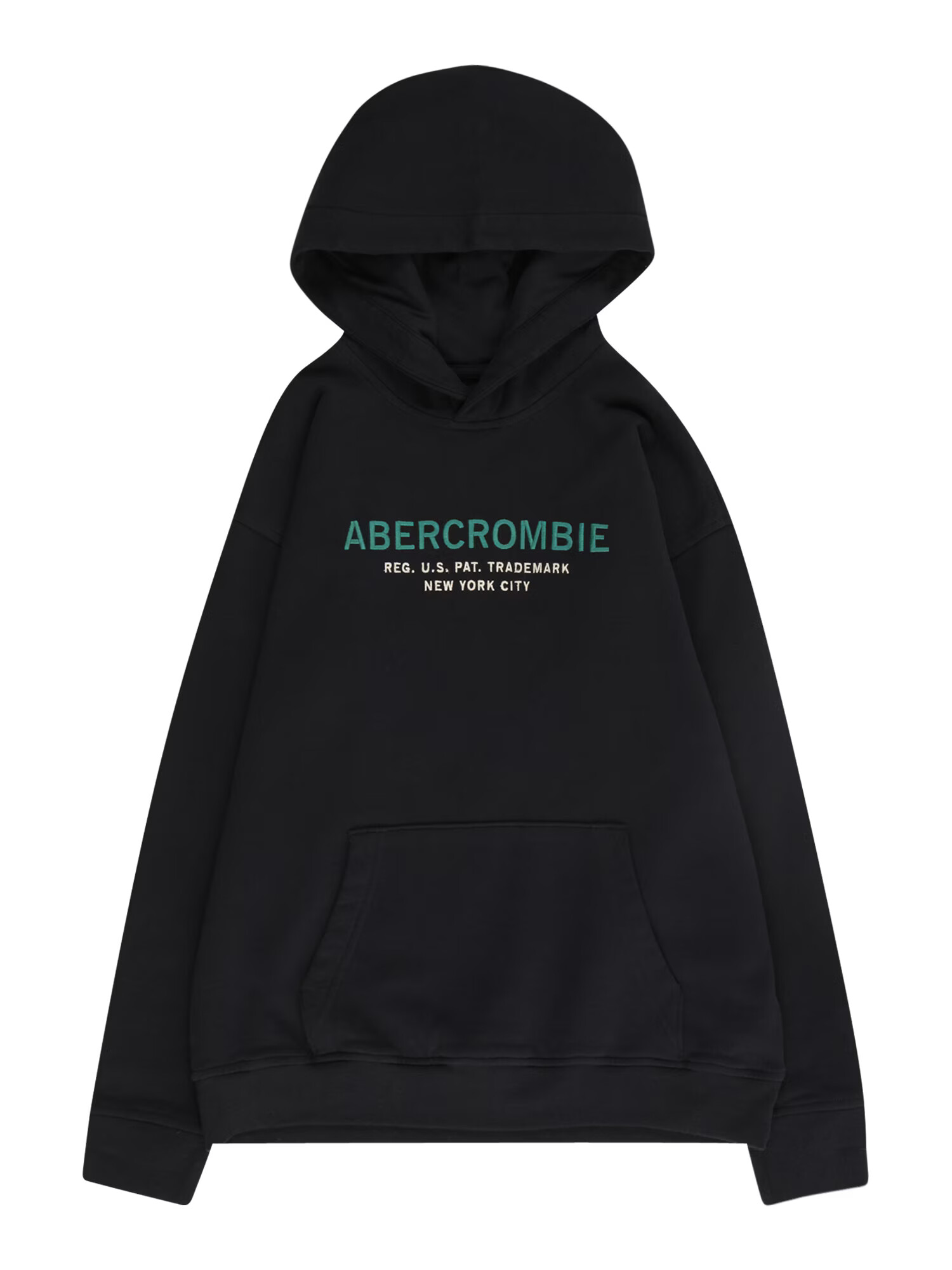 Abercrombie & Fitch Μπλούζα φούτερ γαλαζοπράσινο / μαύρο / λευκό - Pepit.gr