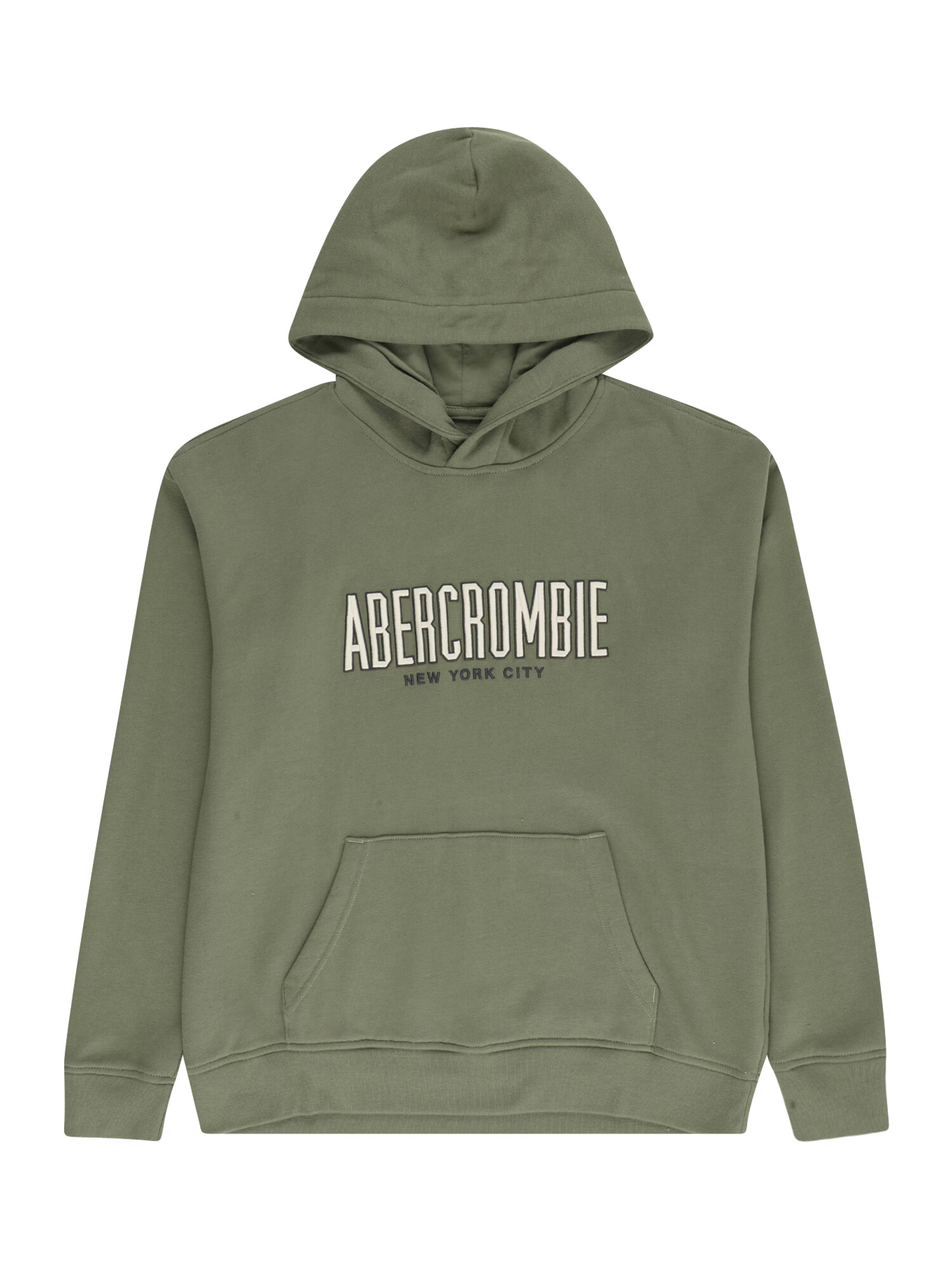 Abercrombie & Fitch Μπλούζα φούτερ λαδί / μαύρο / offwhite - Pepit.gr