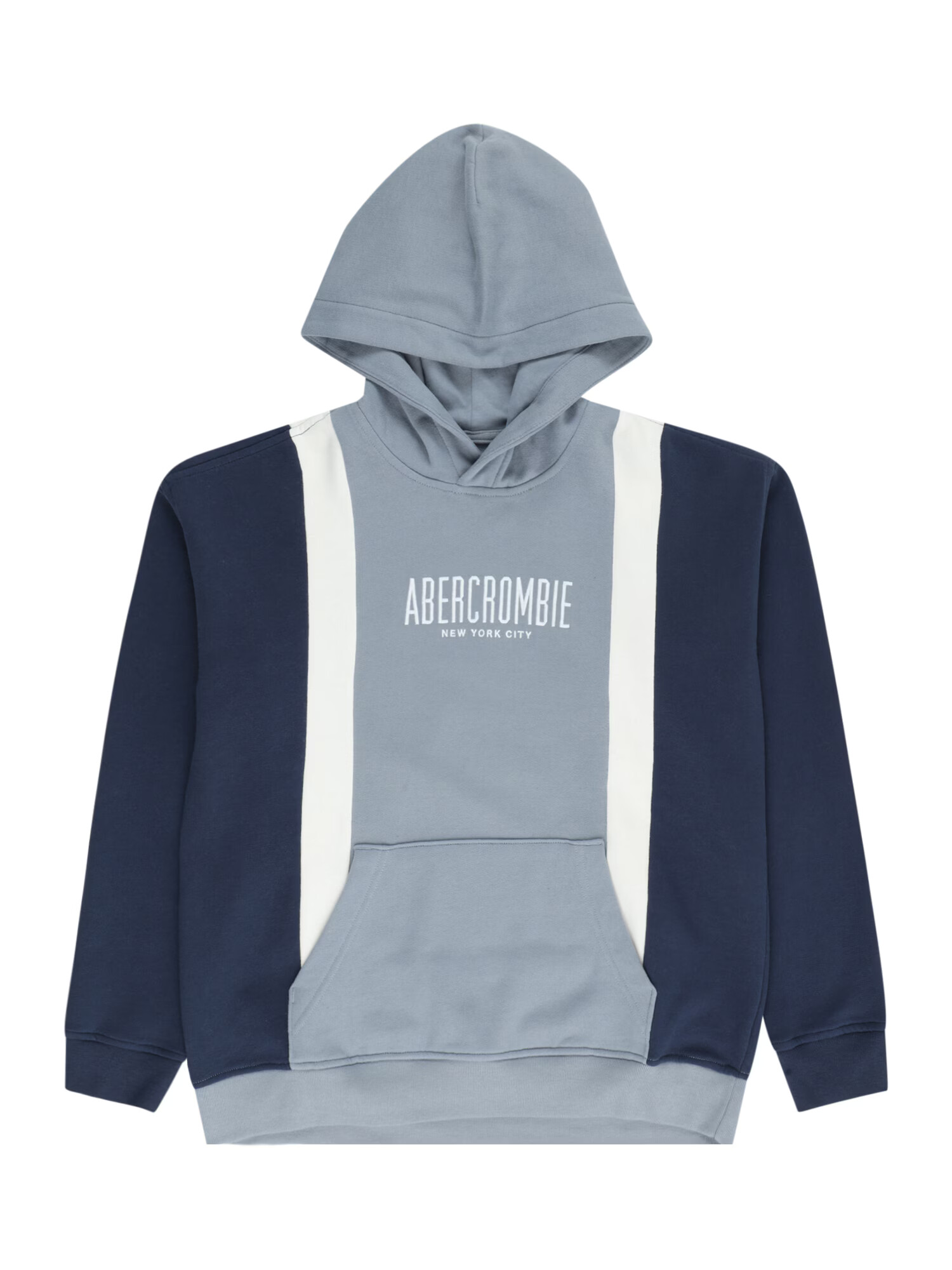 Abercrombie & Fitch Μπλούζα φούτερ ναυτικό μπλε / μπλε περιστεριού / λευκό - Pepit.gr