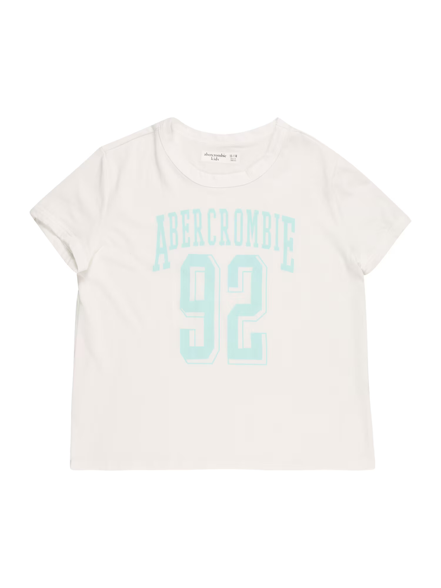 Abercrombie & Fitch Μπλουζάκι γαλάζιο / λευκό - Pepit.gr