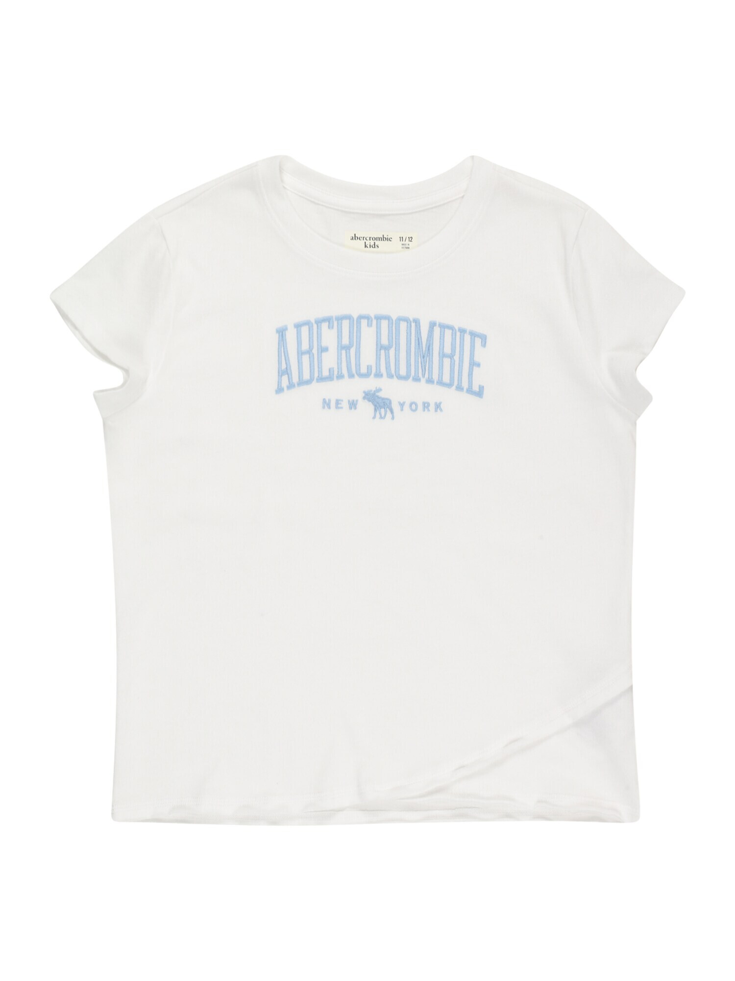 Abercrombie & Fitch Μπλουζάκι 'MAY' γαλάζιο / λευκό - Pepit.gr