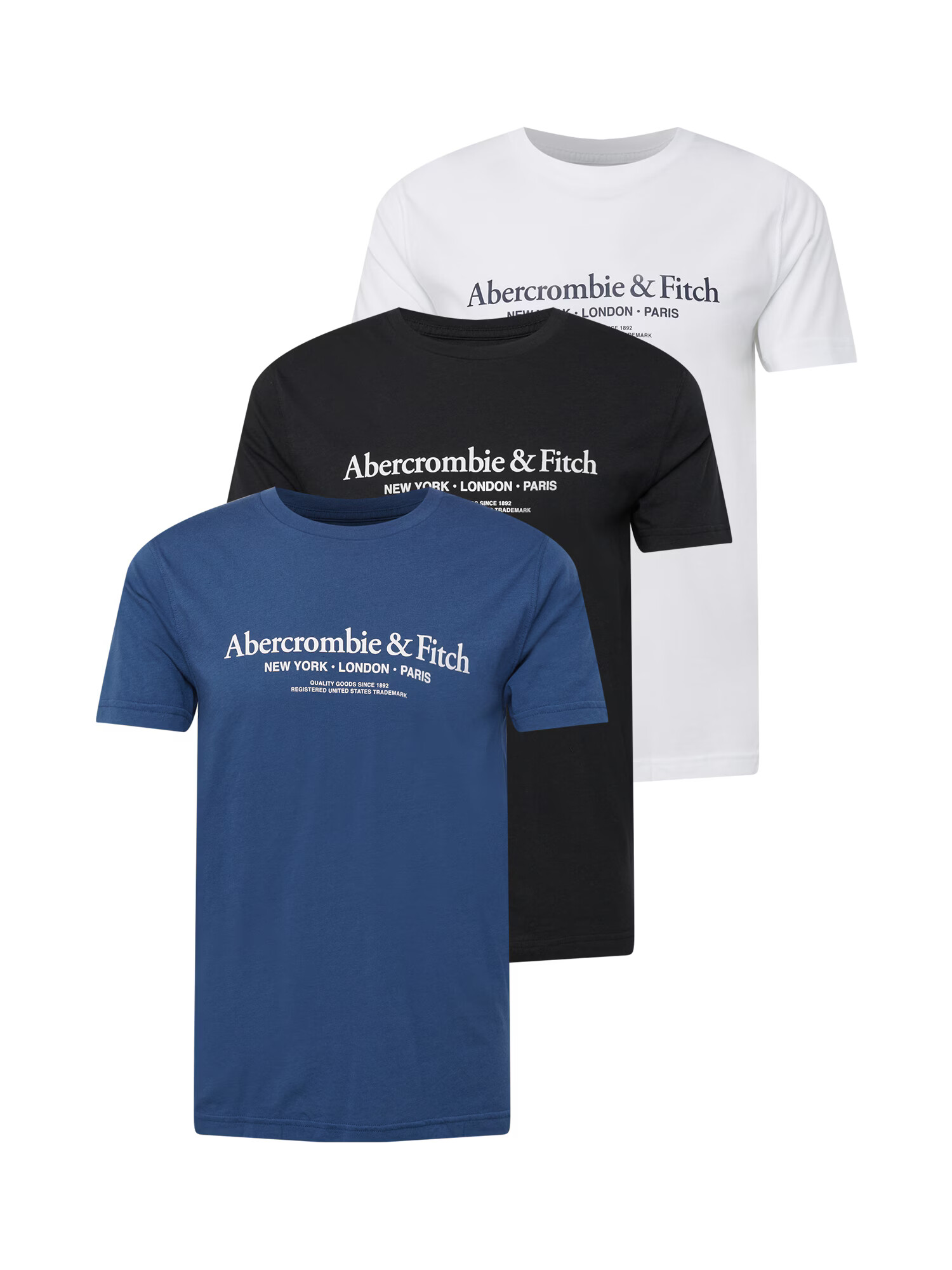 Abercrombie & Fitch Μπλουζάκι μπλε μαρέν / μαύρο / λευκό - Pepit.gr