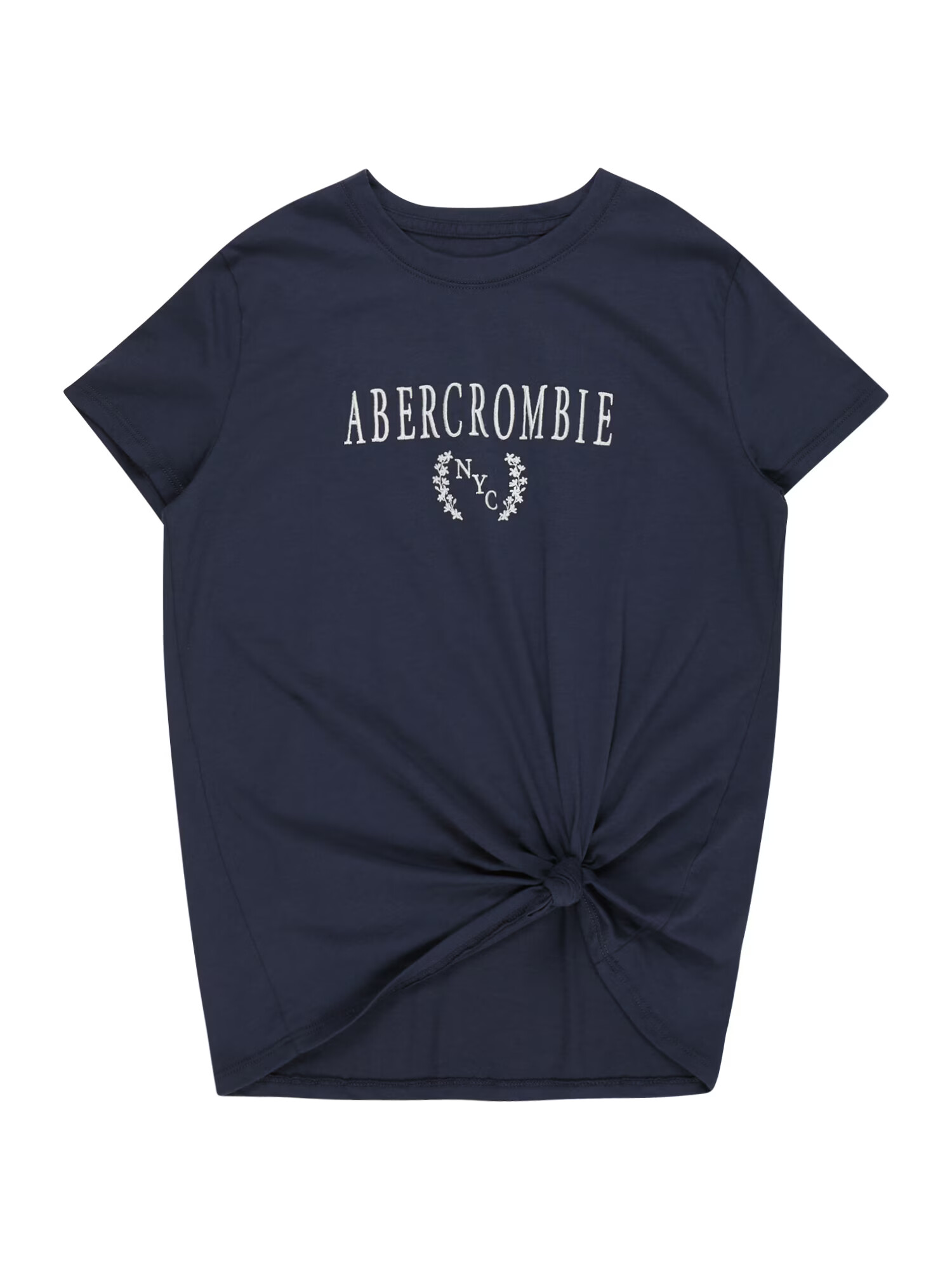 Abercrombie & Fitch Μπλουζάκι μπλε νύχτας / λευκό - Pepit.gr