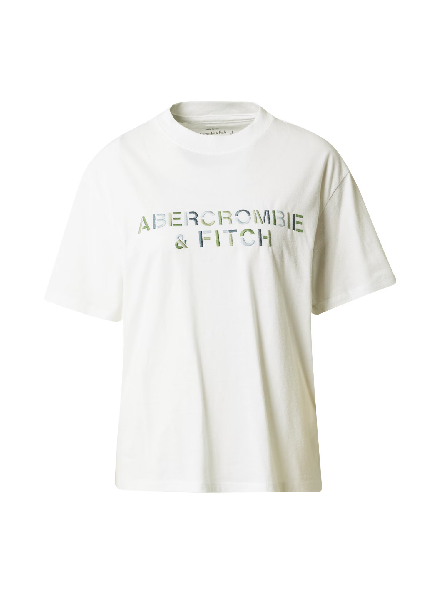 Abercrombie & Fitch Μπλουζάκι μπλε περιστεριού / μπλε παστέλ / πράσινο / λευκό - Pepit.gr