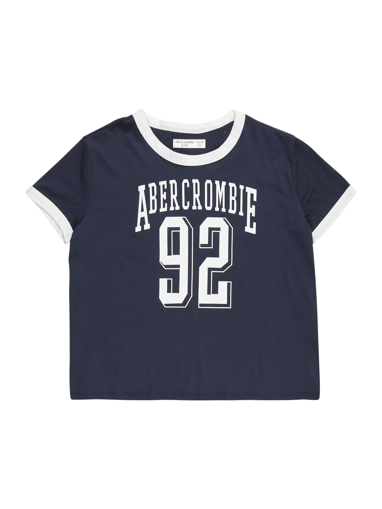 Abercrombie & Fitch Μπλουζάκι ναυτικό μπλε / λευκό - Pepit.gr