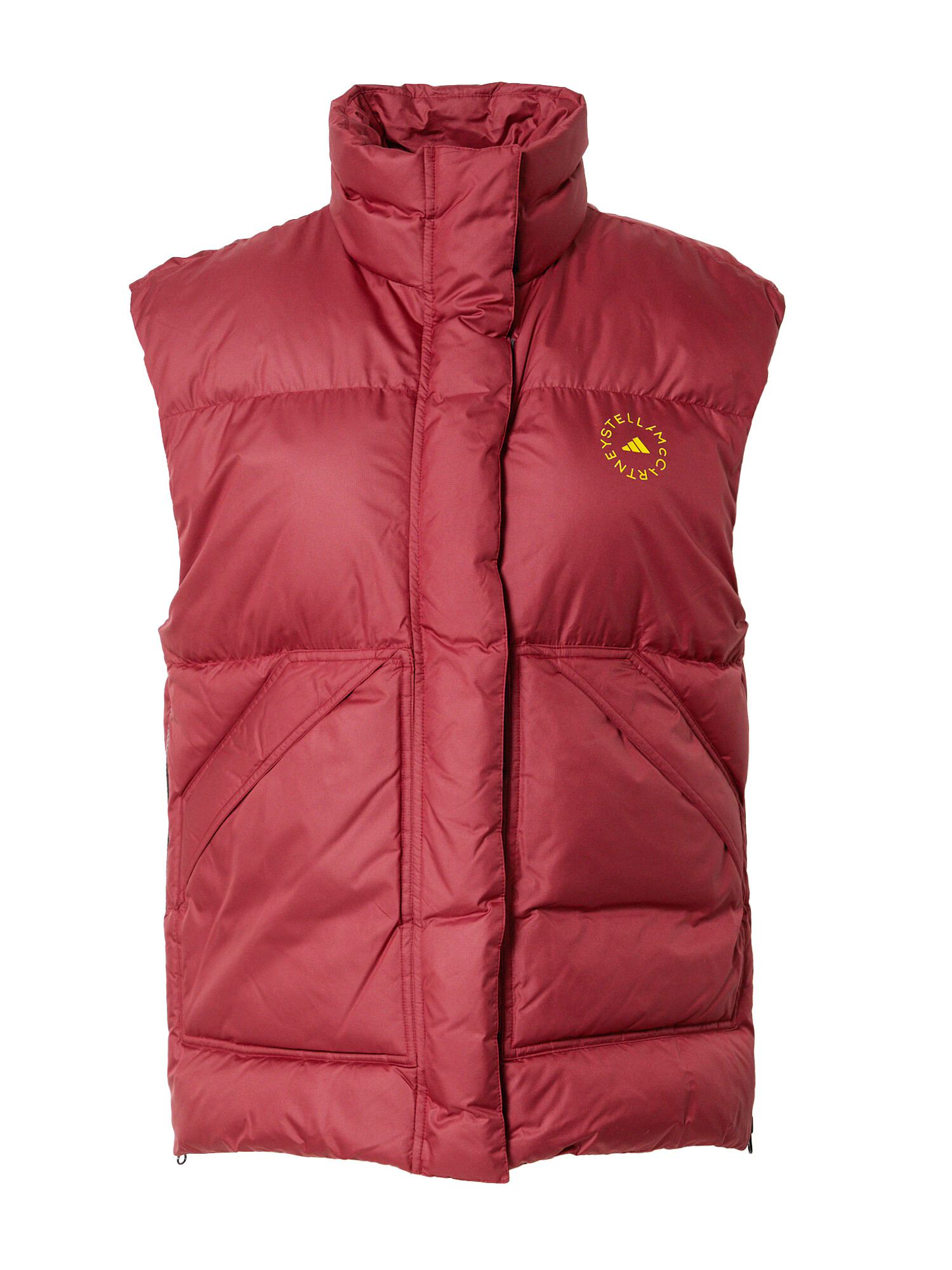 ADIDAS BY STELLA MCCARTNEY Αθλητικό γιλέκο 'Padded Winter Gilet' κάρυ / βουργουνδί - Pepit.gr