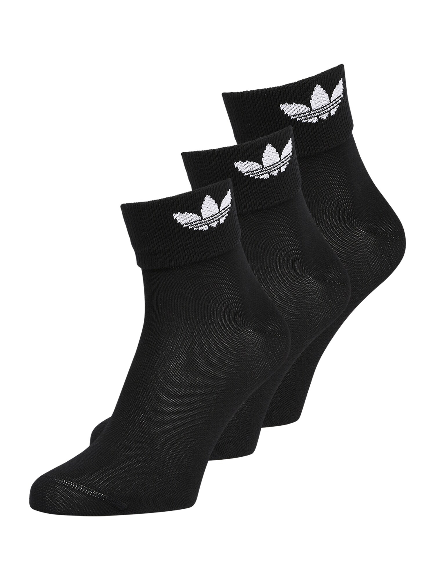 ADIDAS ORIGINALS Κάλτσες 'Fold Cuff' μαύρο / λευκό - Pepit.gr