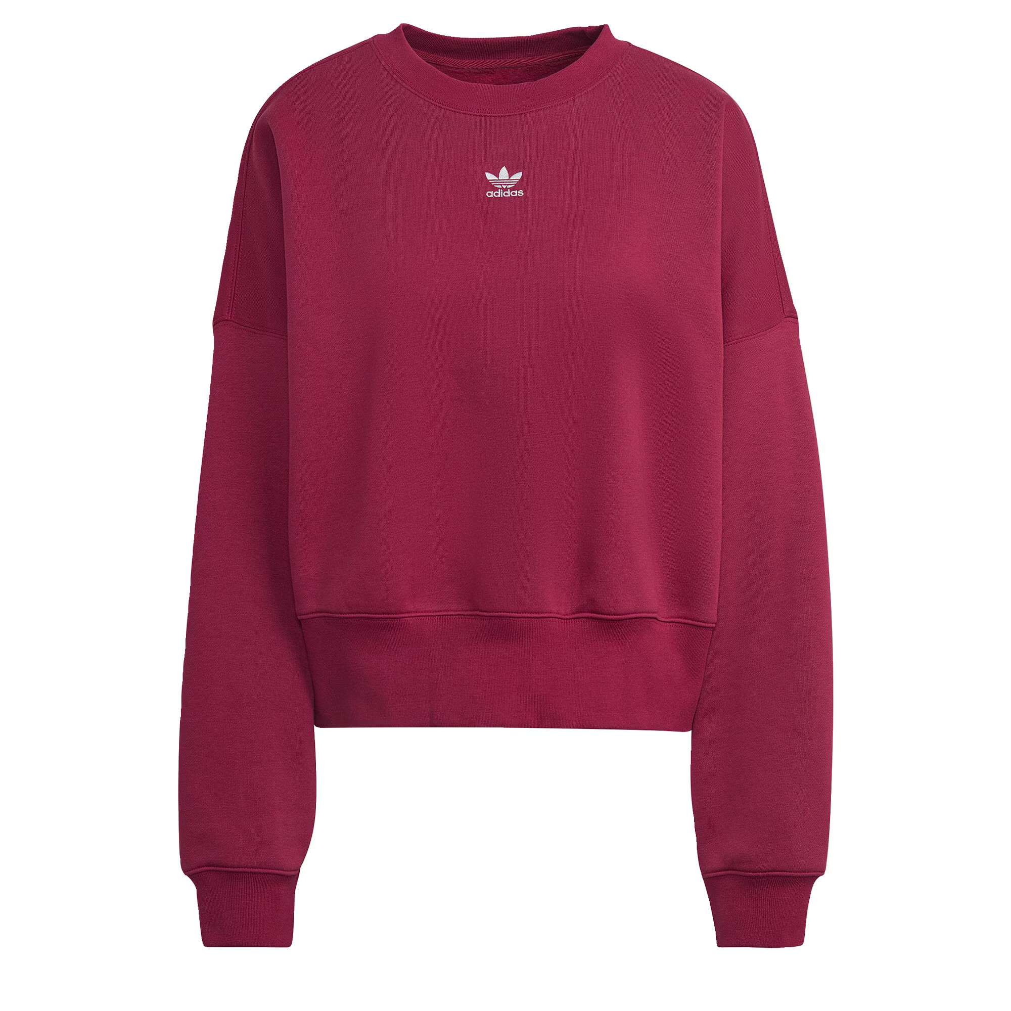 ADIDAS ORIGINALS Μπλούζα φούτερ 'Adicolor Essentials Fleece' σκούρο κόκκινο / λευκό - Pepit.gr