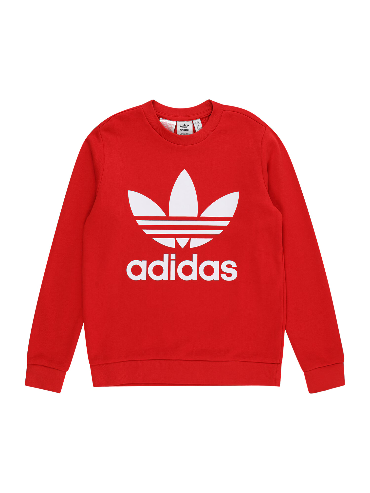 ADIDAS ORIGINALS Μπλούζα φούτερ 'Trefoil Crew' κόκκινο / λευκό - Pepit.gr