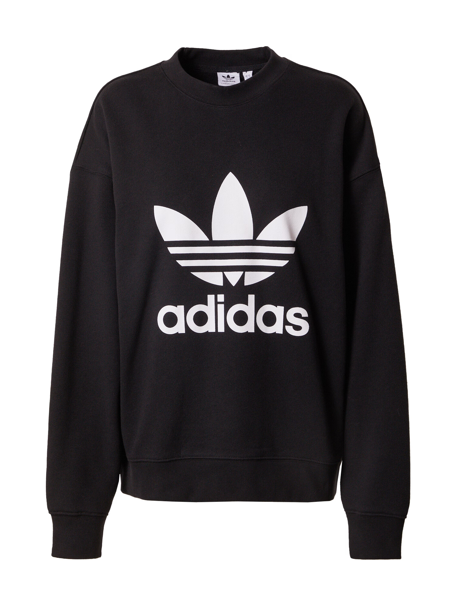 ADIDAS ORIGINALS Μπλούζα φούτερ 'Trefoil Crew' μαύρο / λευκό - Pepit.gr