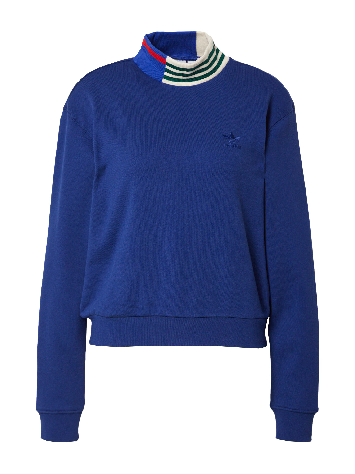 ADIDAS ORIGINALS Μπλούζα φούτερ 'Ribbed Collar' μπλε / κόκκινο / λευκό - Pepit.gr