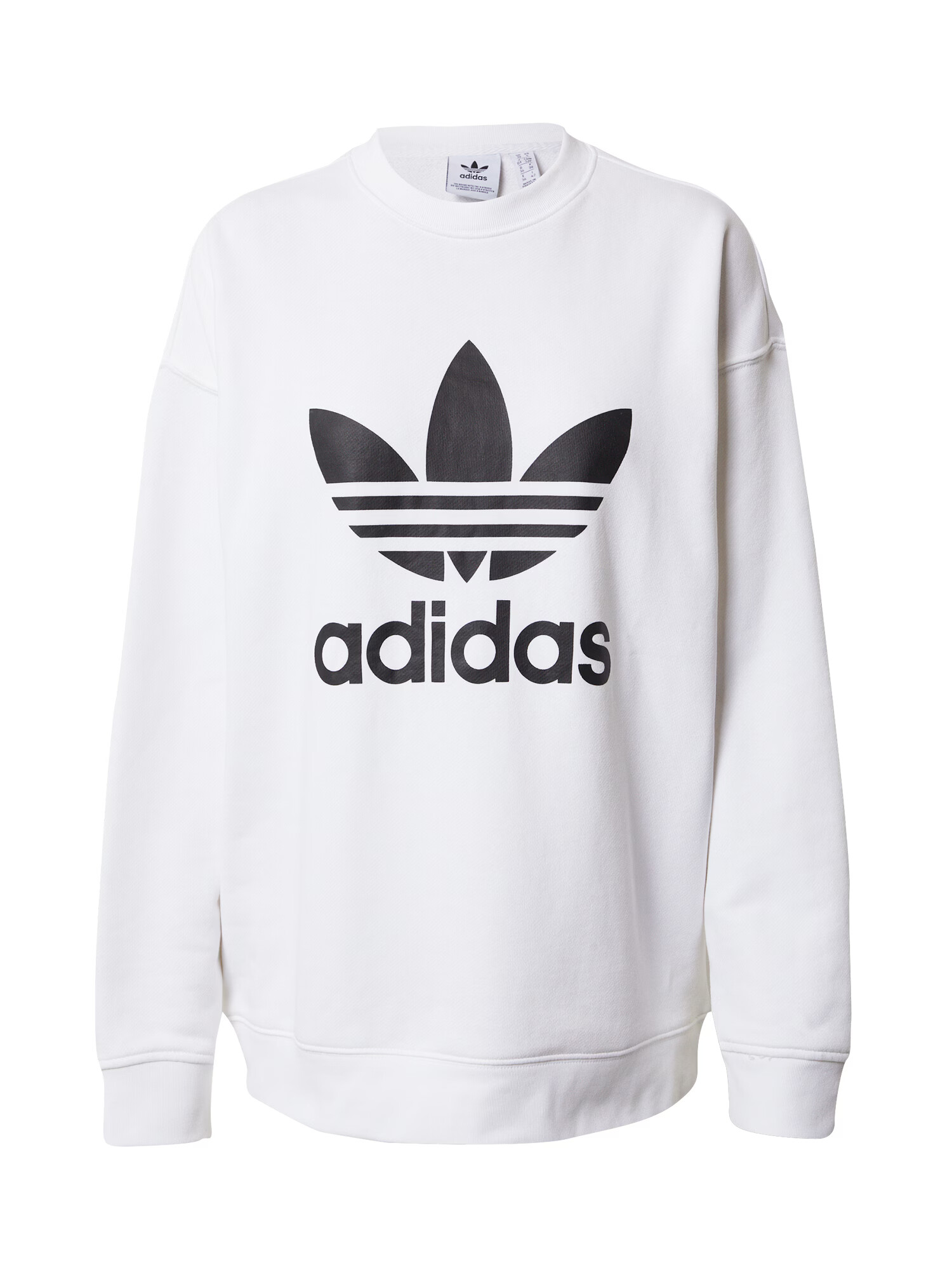 ADIDAS ORIGINALS Μπλούζα φούτερ 'Trefoil Crew' μαύρο / λευκό - Pepit.gr