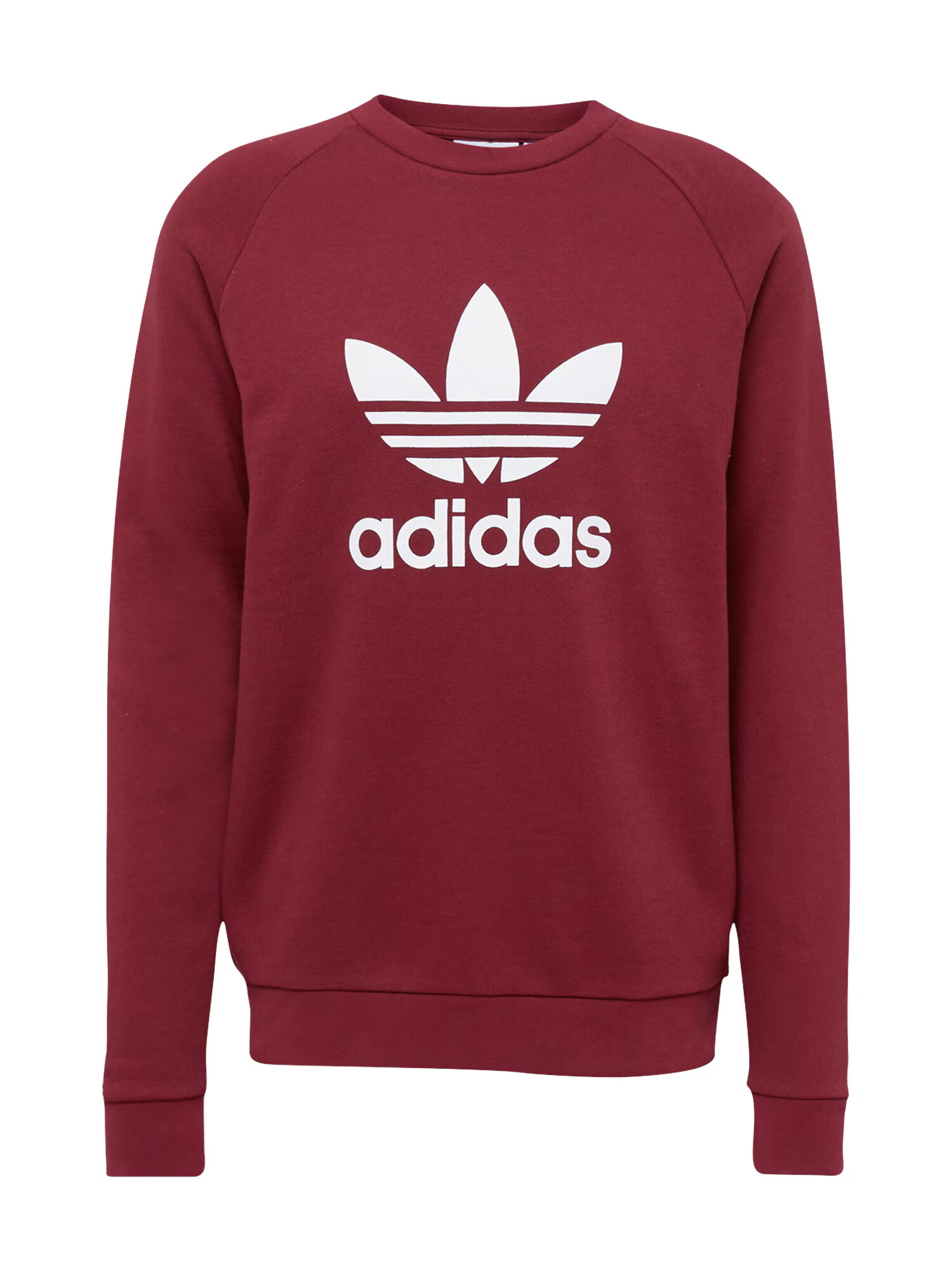 ADIDAS ORIGINALS Μπλούζα φούτερ 'Trefoil' κόκκινο κρασί / λευκό - Pepit.gr