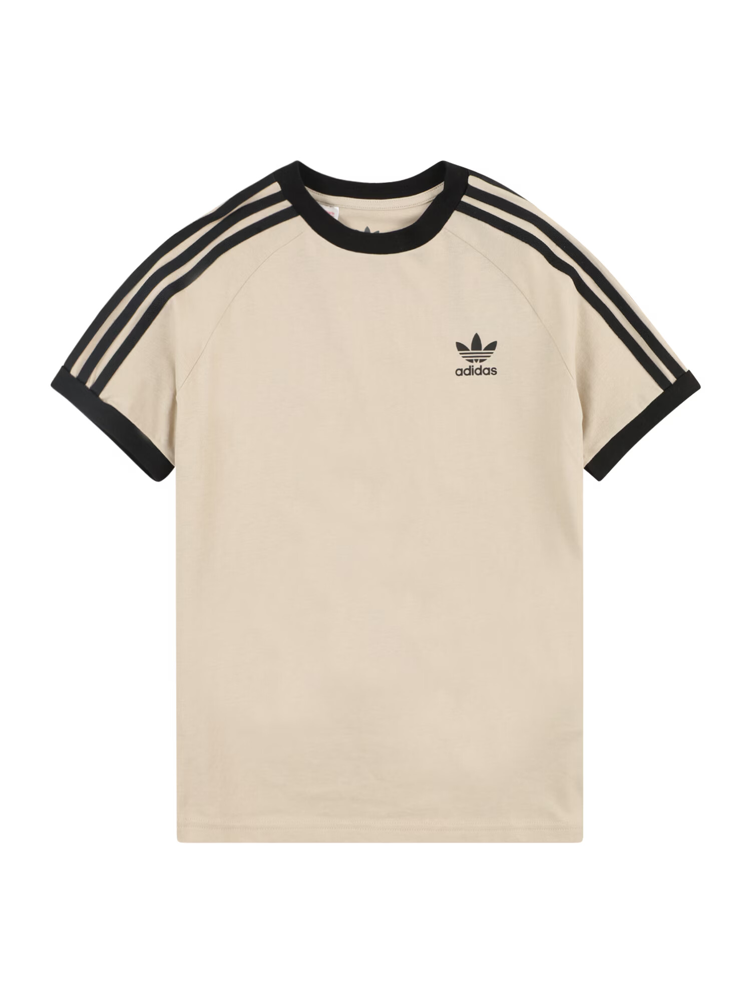 ADIDAS ORIGINALS Μπλουζάκι 'Adicolor 3-Stripes' μπεζ / μαύρο - Pepit.gr