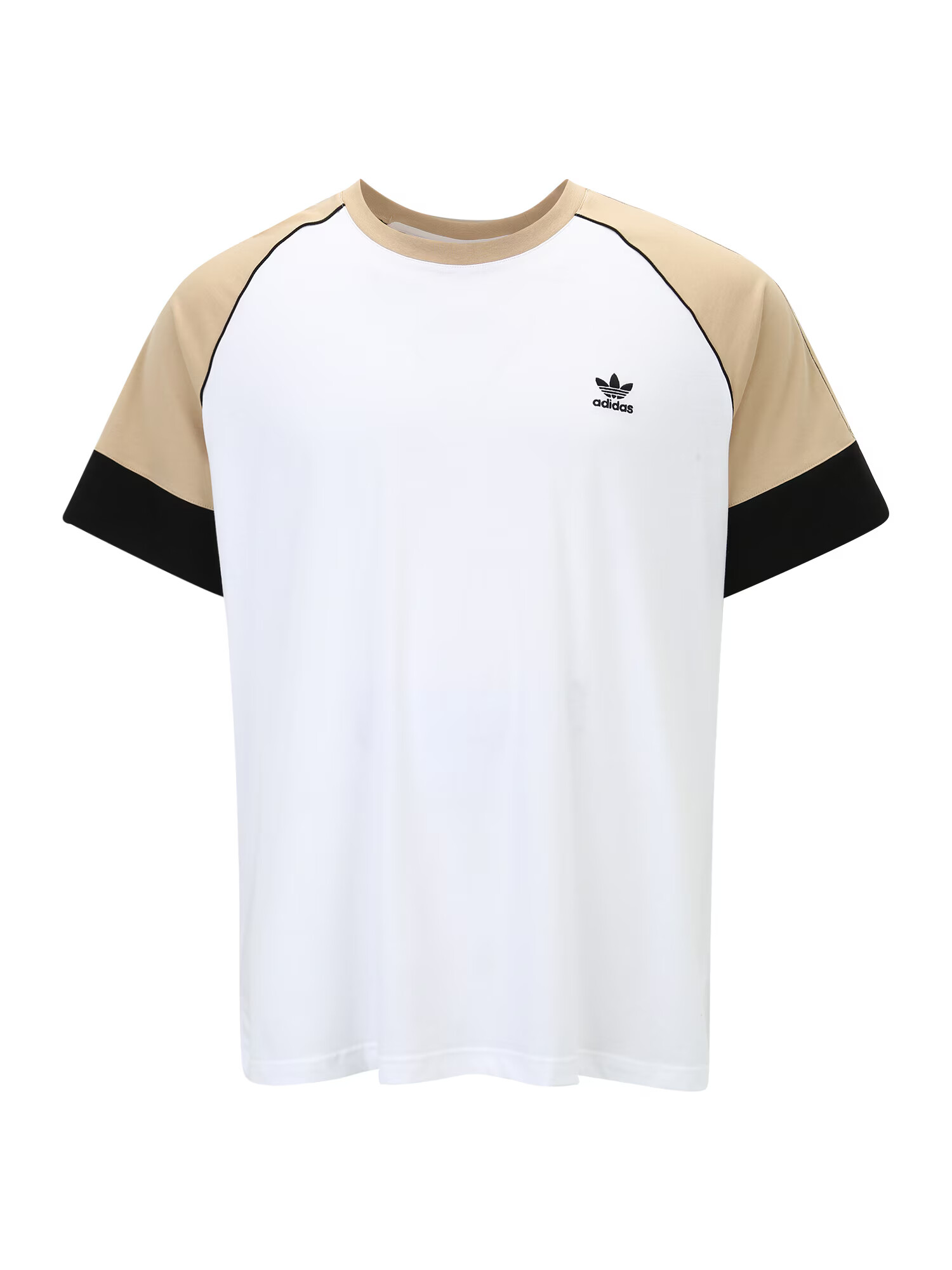 ADIDAS ORIGINALS Μπλουζάκι ανοικτό μπεζ / μαύρο / λευκό - Pepit.gr