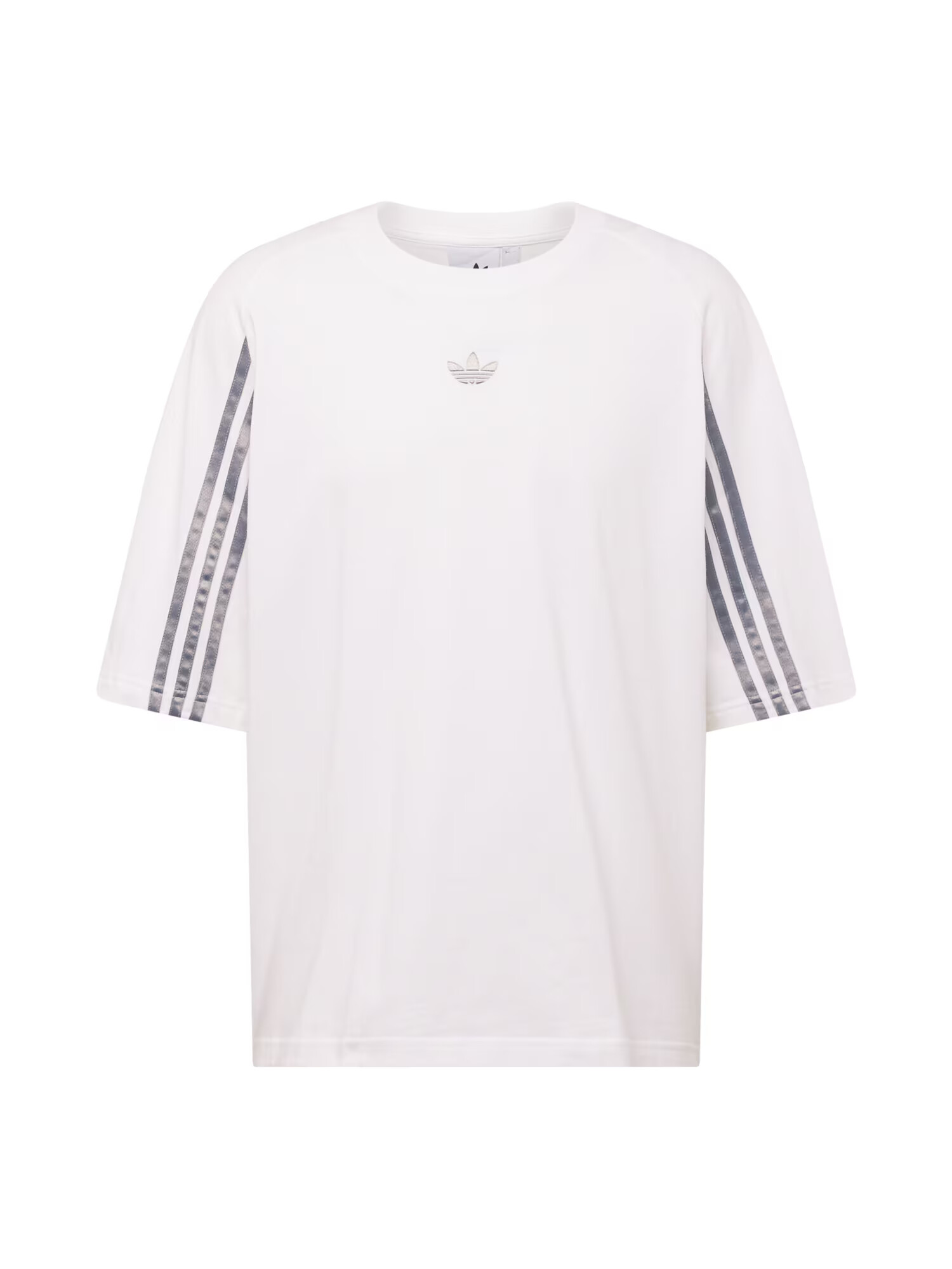 ADIDAS ORIGINALS Μπλουζάκι ασημί / λευκό - Pepit.gr