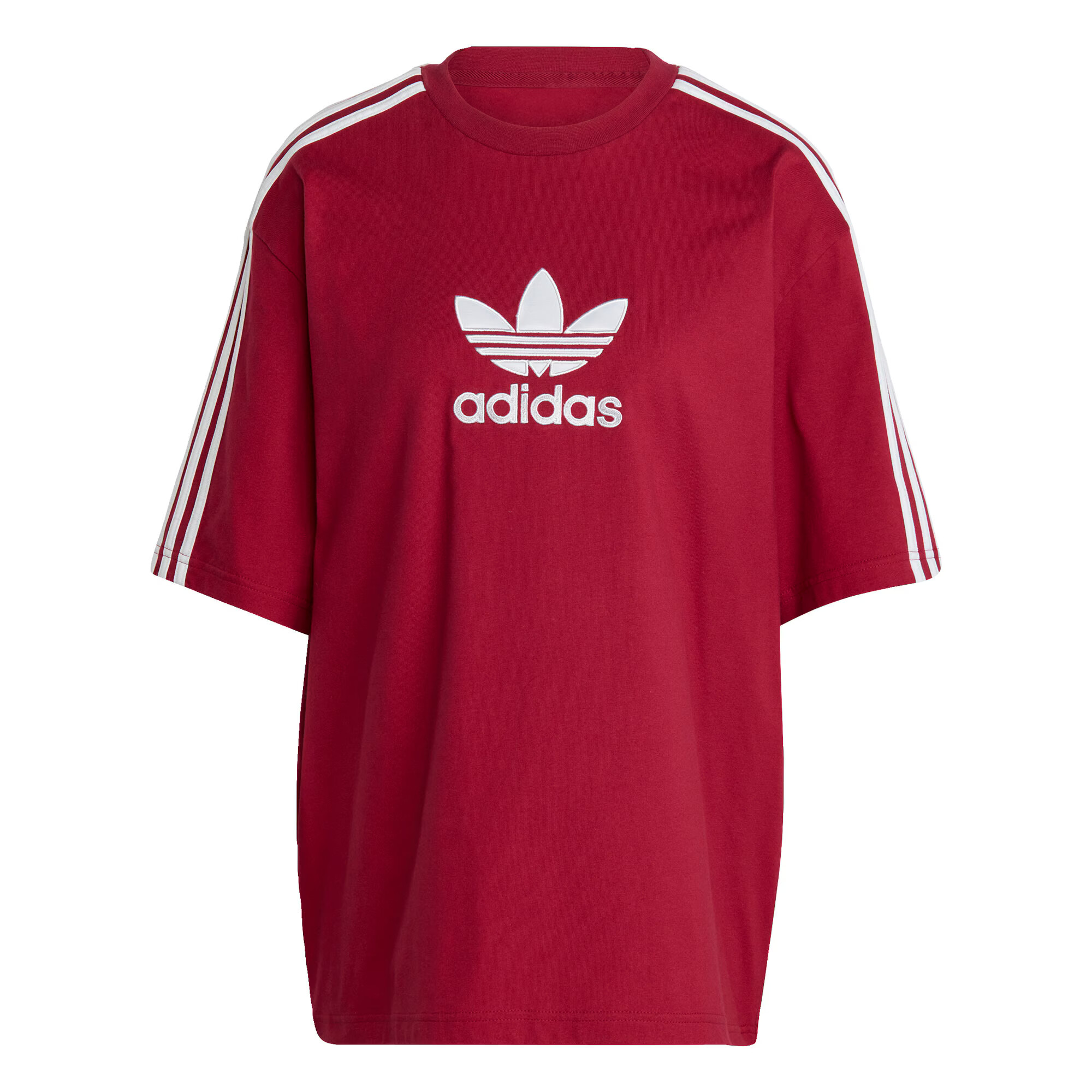 ADIDAS ORIGINALS Μπλουζάκι 'Centre Stage' βουργουνδί / λευκό - Pepit.gr