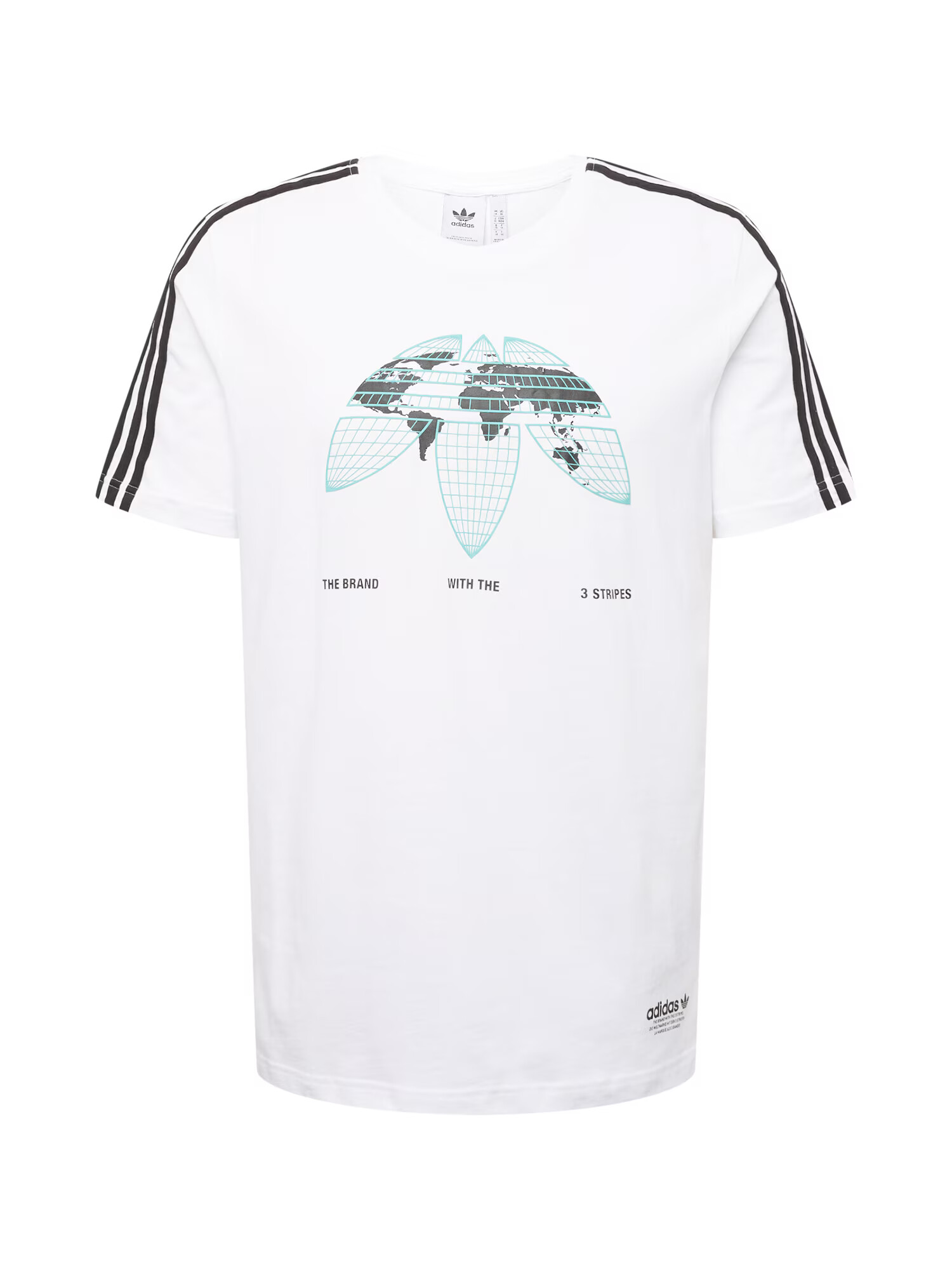 ADIDAS ORIGINALS Μπλουζάκι 'Graphics United' γαλαζοπράσινο / μαύρο / λευκό - Pepit.gr