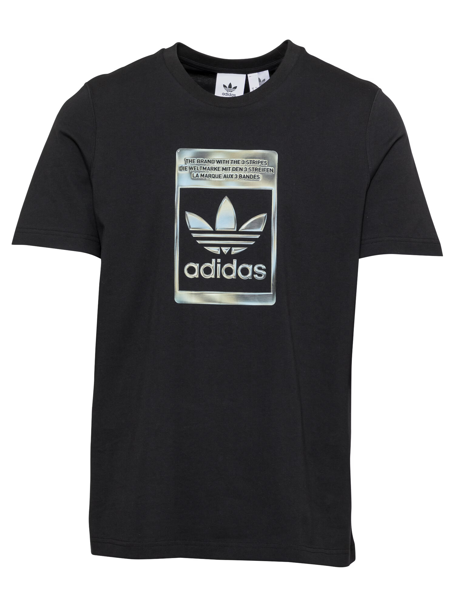 ADIDAS ORIGINALS Μπλουζάκι μαύρο / ασημί - Pepit.gr