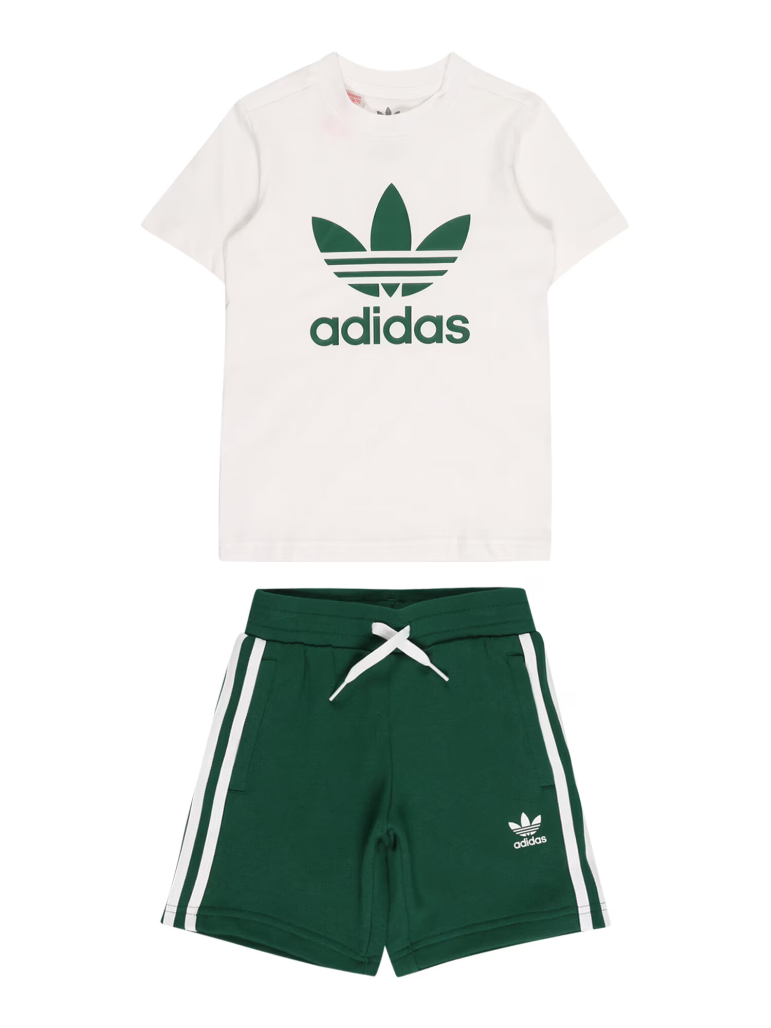 ADIDAS ORIGINALS Φόρμα τρεξίματος 'Adicolor And' σκούρο πράσινο / λευκό μαλλιού - Pepit.gr