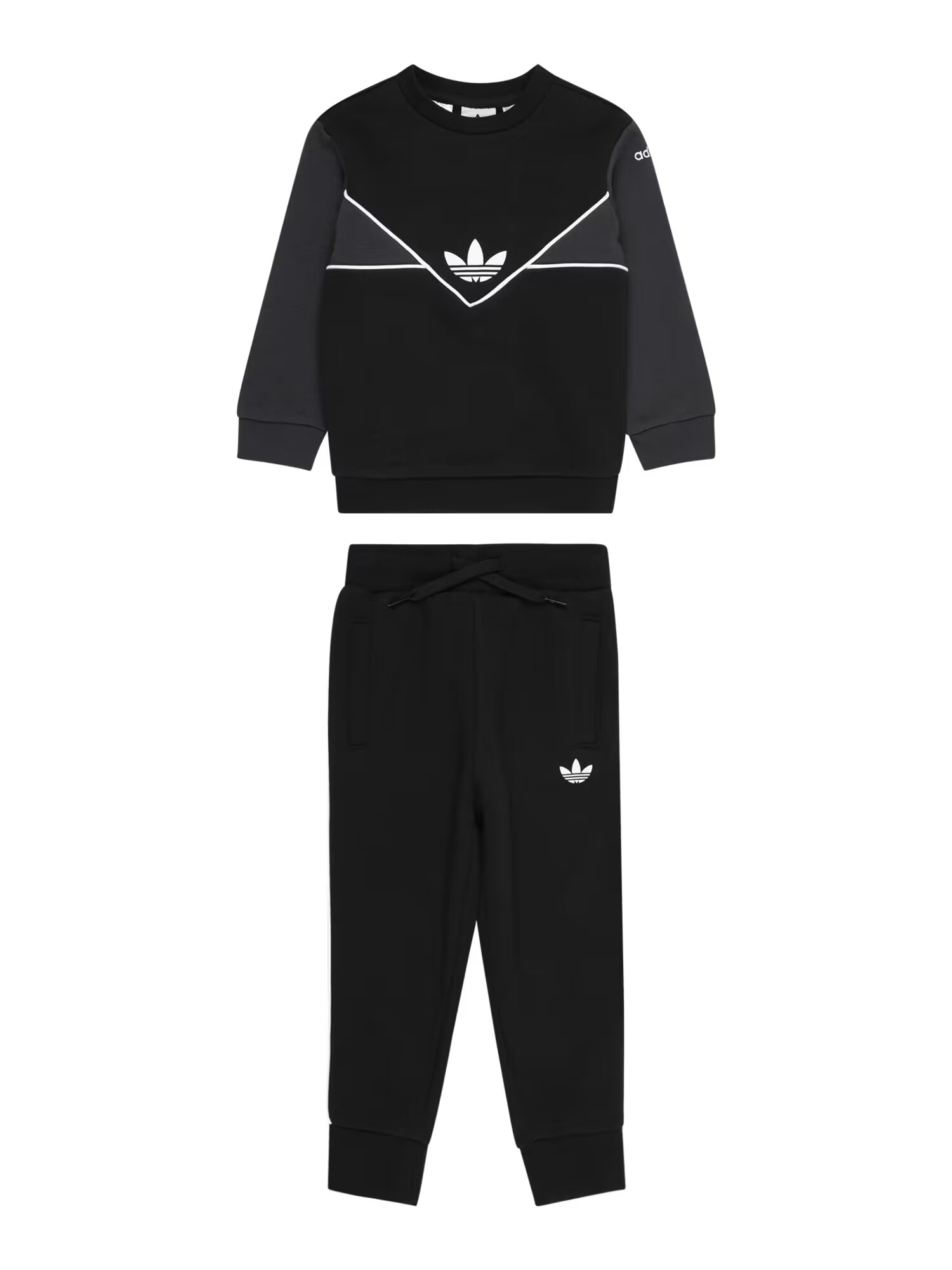 ADIDAS ORIGINALS Φόρμα τρεξίματος 'Adicolor Crew' σκούρο γκρι / μαύρο / λευκό - Pepit.gr