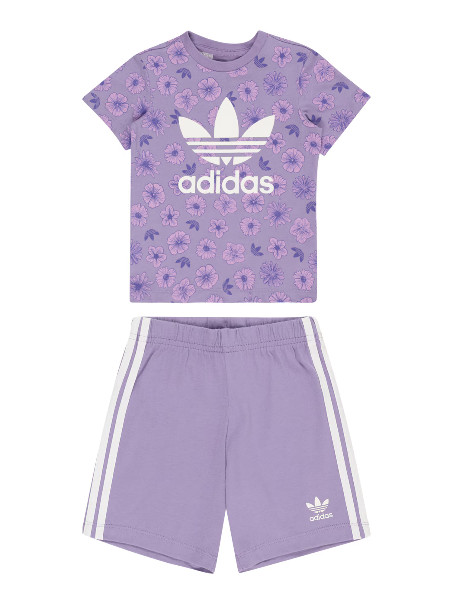 ADIDAS ORIGINALS Σετ 'Floral And' μοβ / μπλε βιολετί / ανοικτό λιλά / λευκό - Pepit.gr