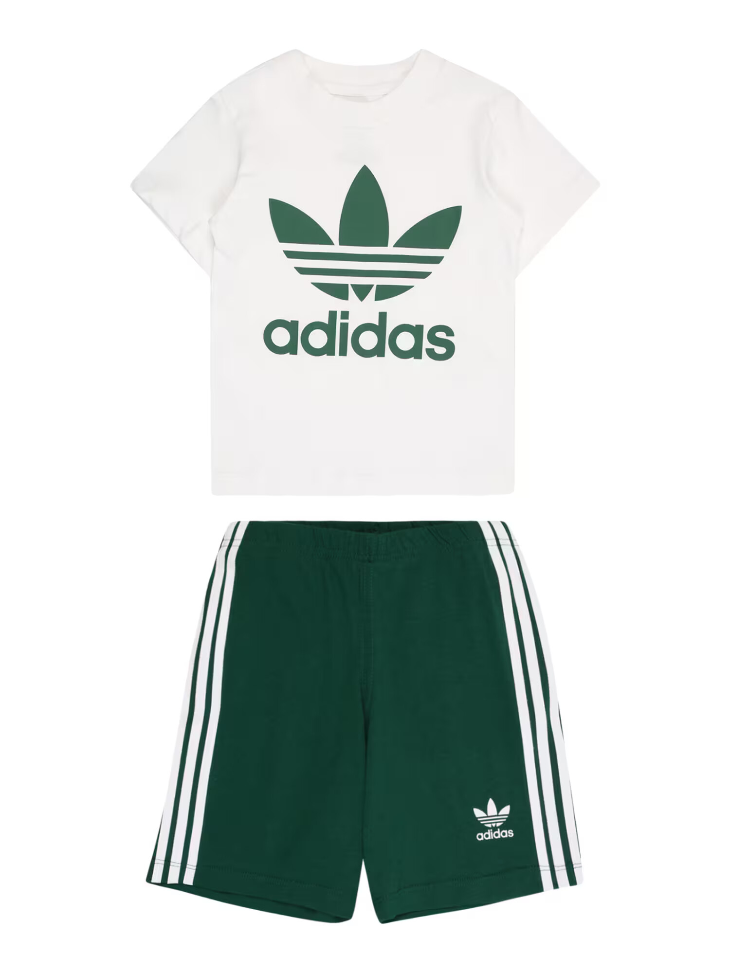 ADIDAS ORIGINALS Σετ 'Trefoil' σκούρο πράσινο / λευκό - Pepit.gr