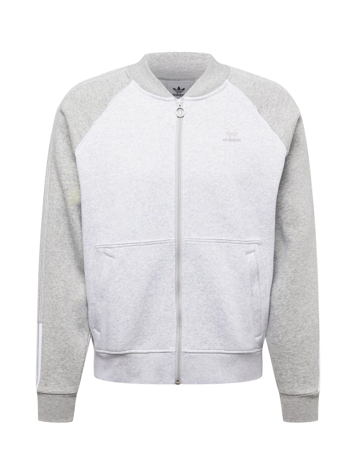 ADIDAS ORIGINALS Ζακέτα φούτερ 'Fleece Sst' γκρι / λευκό - Pepit.gr