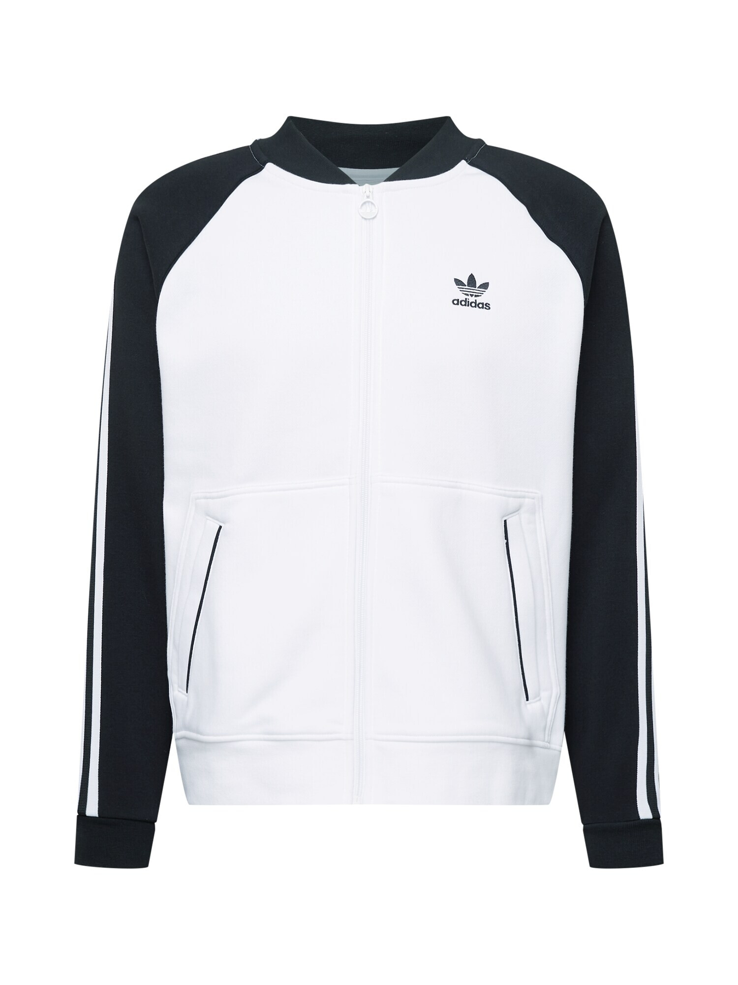 ADIDAS ORIGINALS Ζακέτα φούτερ μαύρο / λευκό - Pepit.gr