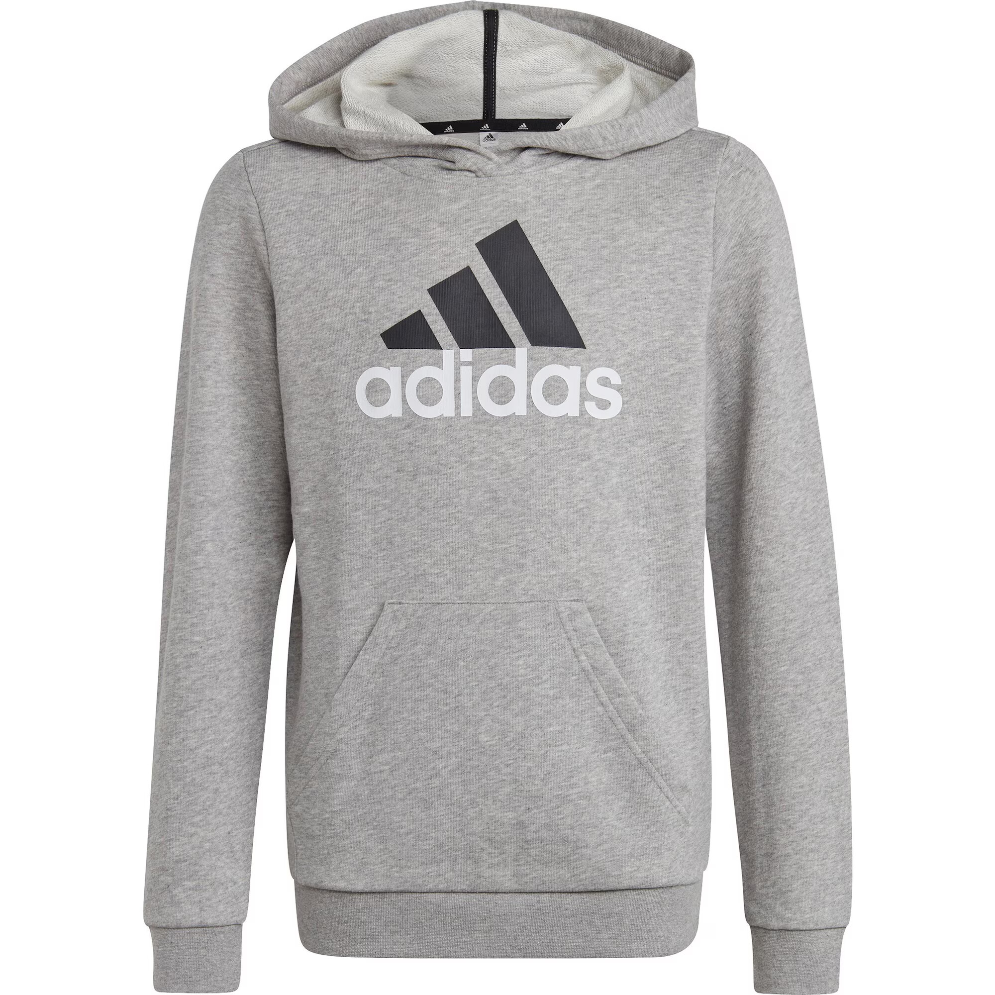 ADIDAS PERFORMANCE Αθλητική μπλούζα φούτερ 'Essentials Two-Colored Big Logo ' ανοικτό γκρι / μαύρο / λευκό - Pepit.gr