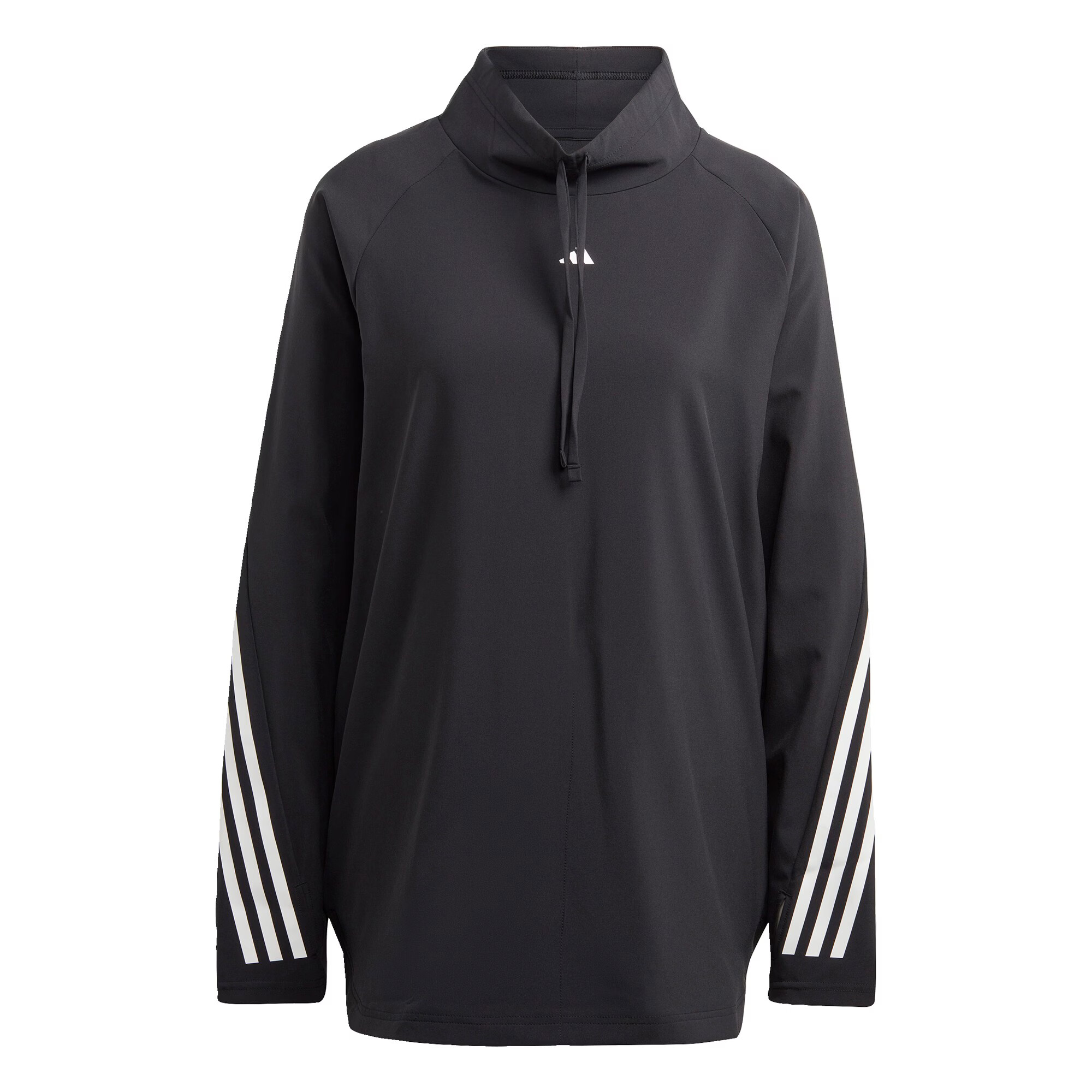 ADIDAS PERFORMANCE Αθλητική μπλούζα φούτερ 'Train Icons Full-Cover' μαύρο / λευκό - Pepit.gr