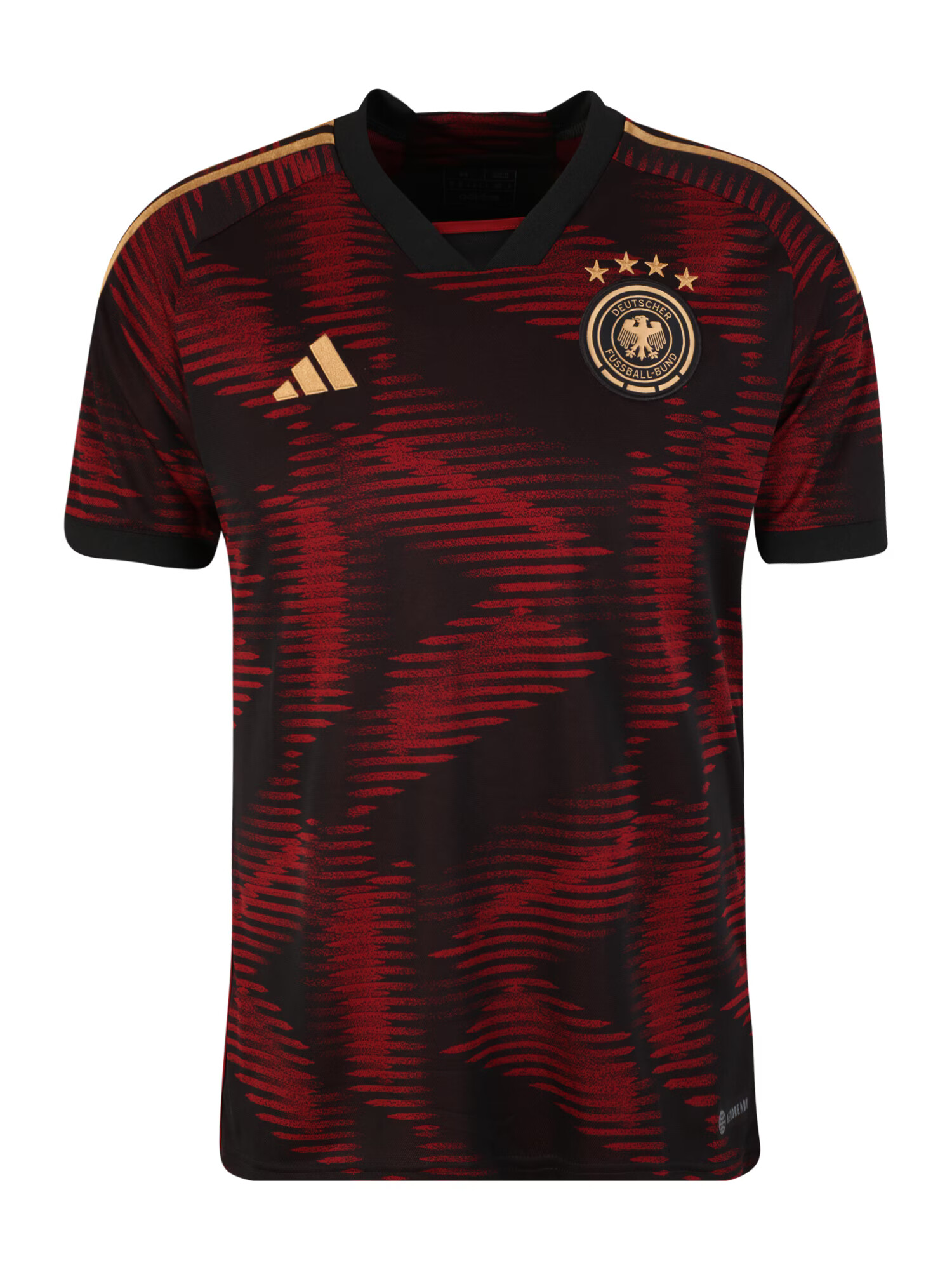 ADIDAS PERFORMANCE Αθλητική φανέλα 'Germany 22 Away' χρυσό / κόκκινο / μαύρο - Pepit.gr