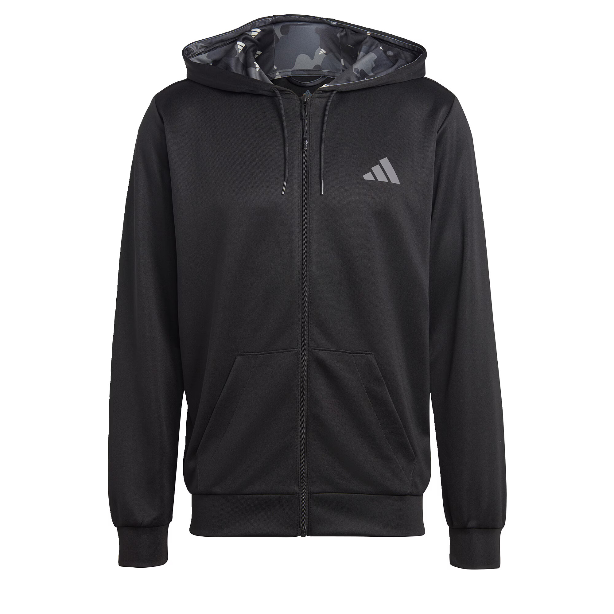 ADIDAS PERFORMANCE Αθλητική ζακέτα φούτερ 'Train Essentials Seasonal ' γκρι / μαύρο / λευκό - Pepit.gr