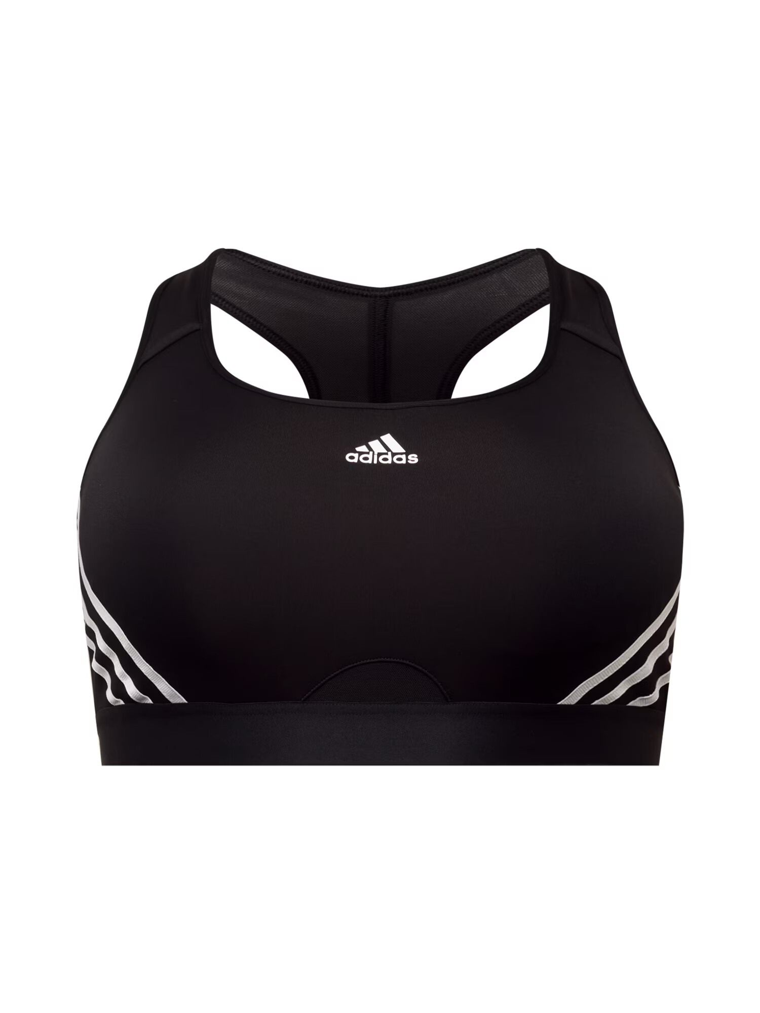 ADIDAS SPORTSWEAR Αθλητικό σουτιέν 'Powerreact Medium-Support 3-Stripes ' μαύρο / λευκό - Pepit.gr