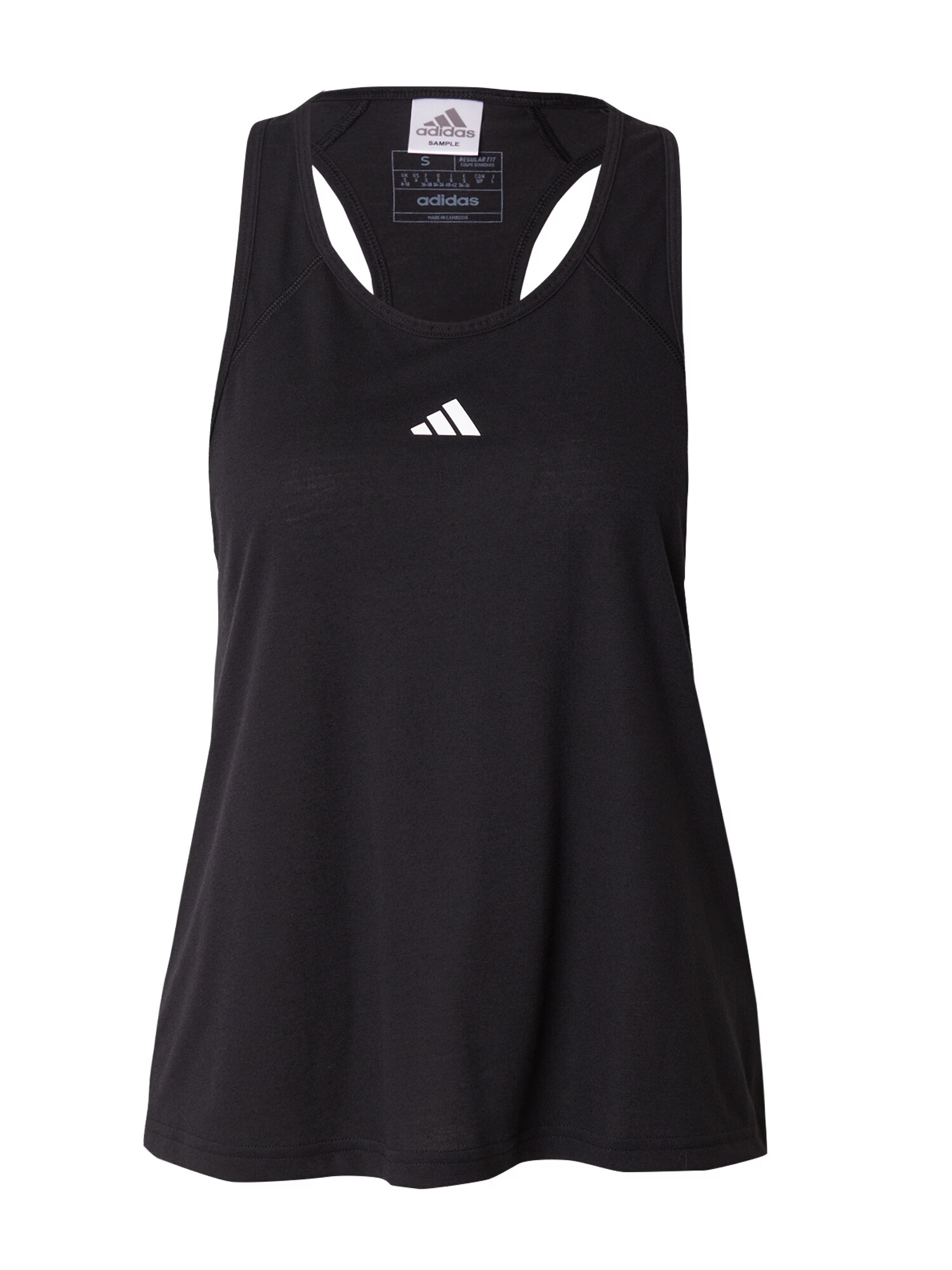 ADIDAS PERFORMANCE Αθλητικό τοπ 'Train Essentials Minimal Branding Racerback' μαύρο / λευκό - Pepit.gr