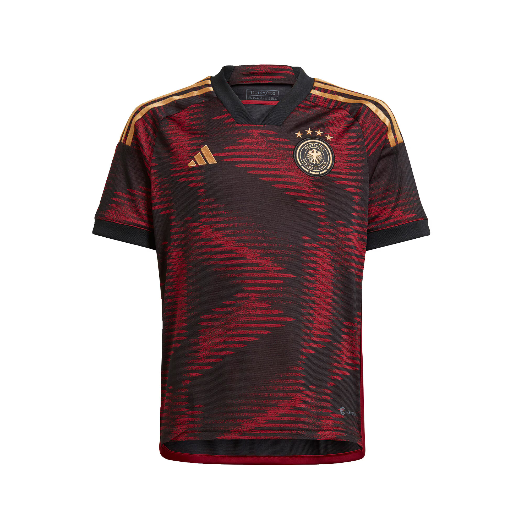 ADIDAS PERFORMANCE Λειτουργικό μπλουζάκι 'Germany 22 Away' μουσταρδί / σκούρο κόκκινο / μαύρο - Pepit.gr