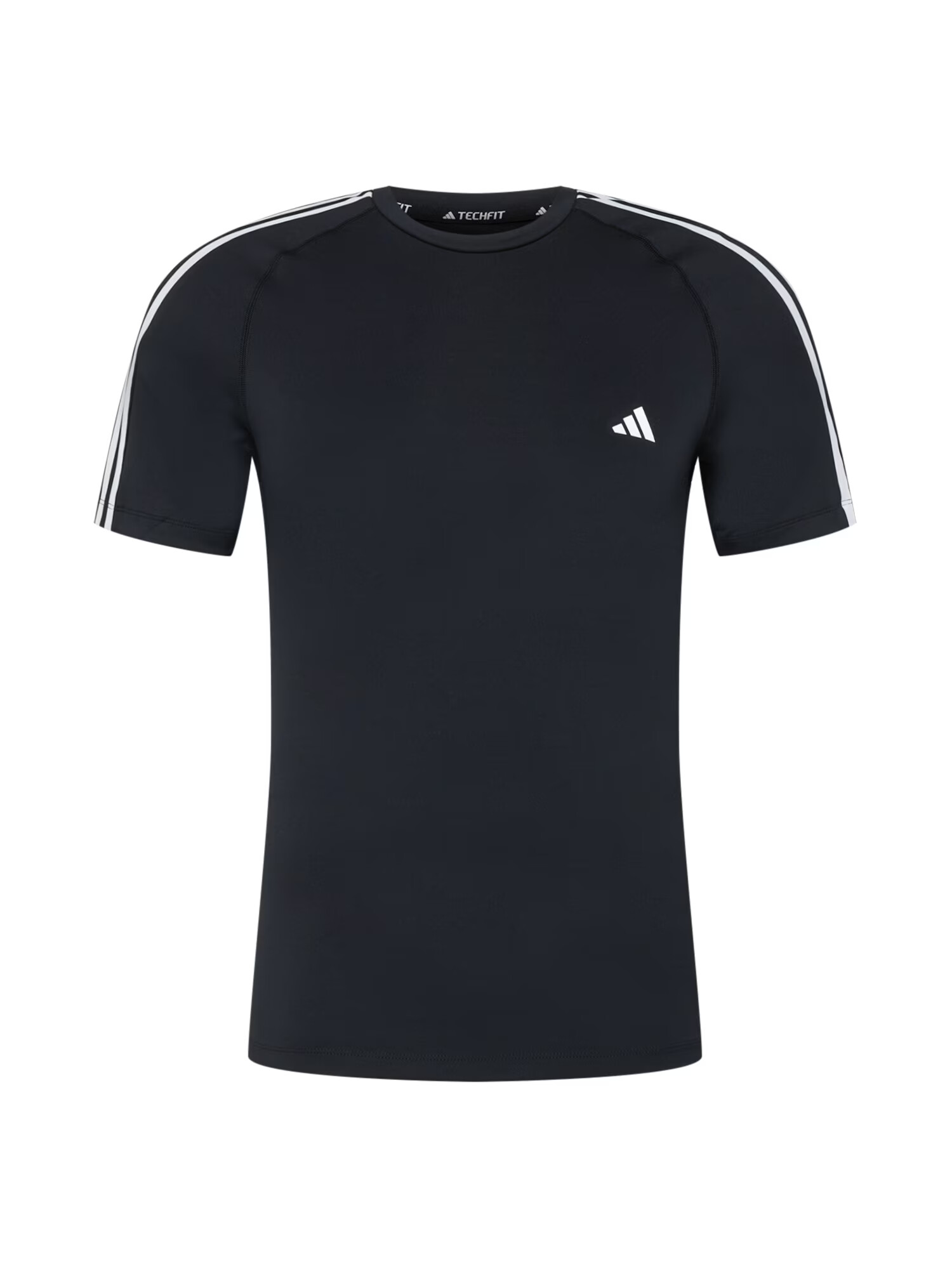 ADIDAS PERFORMANCE Λειτουργικό μπλουζάκι 'Techfit 3-Stripes ' μαύρο / λευκό - Pepit.gr